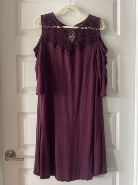 Lane Bryant Lace Cold-Shoulder Dress